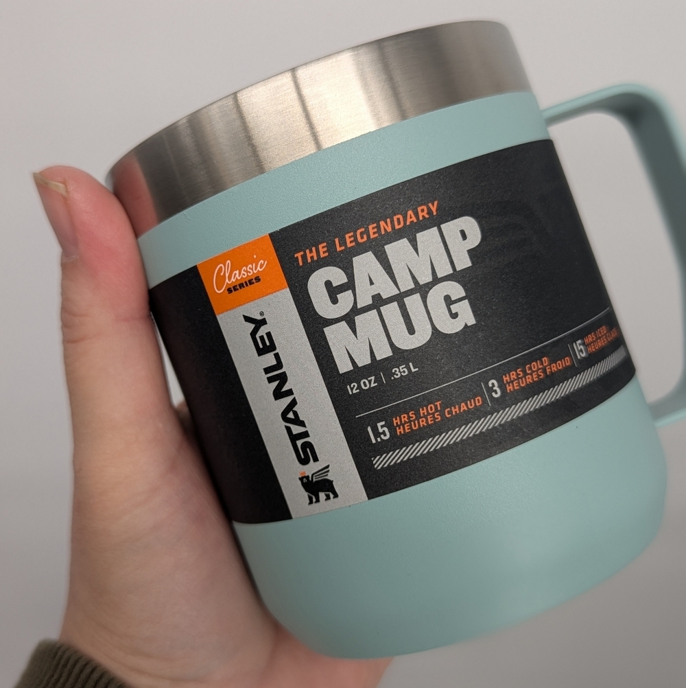new STANLEY Legendary Camp coffee Mug cup 12 oz Green Seafoam father's day